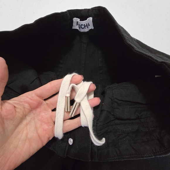 ROUCHA PENN DENIM Black Barrel Balloon Jeans Women's Medium Short - Picture 10 of 14